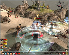 Advantage of choosing one of the side paths is fact that you can surprise Fell Orden (M28, 12) and his men from the flank #1 - Raiders on the Cliffs - Act II - Dragon Age II Game Guide