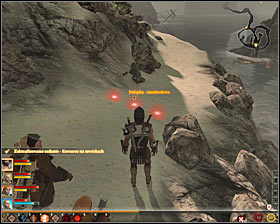There are three paths leading to the raiders camp (M28, 11) - Raiders on the Cliffs - Act II - Dragon Age II Game Guide