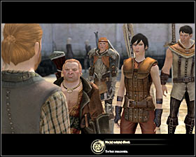 Despite the fact that the quest is officially completed, it is worth to return to the [Hightown - Market] location and talk to Ghyslain #1 (M3, 28) - The First Sacrifice - Act I - Dragon Age II Game Guide