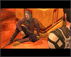 Turn north and open the door leading to the room where escaped criminal Kelder #1 (M30, 6) stays - Magistrates Orders - p. 1 - Act I - Dragon Age II Game Guide