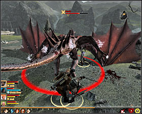 A key to victory in this battle is to stun, slow or freeze the dragon #1, so you warriors are able to attack it without any problems - The Bone Pit - Act I - Dragon Age II Game Guide