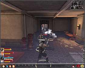 There is a first group of shades #1 (M18, 3) in the next room - Bait and Switch - p. 2 - Act I - Dragon Age II Game Guide