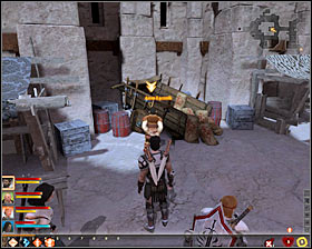 Anso stays at the bazaar in the western part of Lowtown, but youll probably have to face Sharps highwaymen first #1 before you reach him - Bait and Switch - p. 1 - Act I - Dragon Age II Game Guide