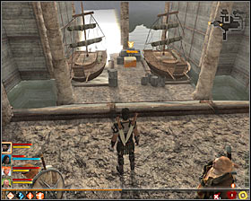 After winning the battle return to the central part of the warehouse, disarm the trap and go to the lower level #1 - Finders Keepers - Act I - Dragon Age II Game Guide