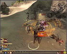 You should focus on Arvaarad only after eliminating the archers #1 - Shepherding Wolves - p. 2 - Act I - Dragon Age II Game Guide