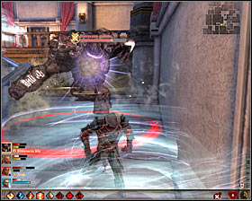 Of course if you want, run downstairs but it is better to fight golem on the stairs #1 or on the floor - The Haunting - Act III - Dragon Age II Game Guide