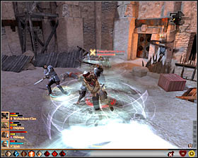 Immediately after the fight starts I suggest you to focus on attacking Ser Edgert #1 - A Noble Agenda - Act III - Dragon Age II Game Guide