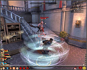 Be careful because the new group of bandits will appear later during the fight in this room by the main entrance to the mansion #1 - Red Run Streets - Act III - Dragon Age II Game Guide