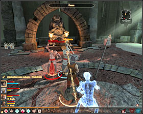 The course of these two battles is very similar and every time you have to start with attacking the leader of the group, no matter if it is to Ser Mettin #1 or Ser Agatha #2 - The Last Holdouts - Act III - Dragon Age II Game Guide
