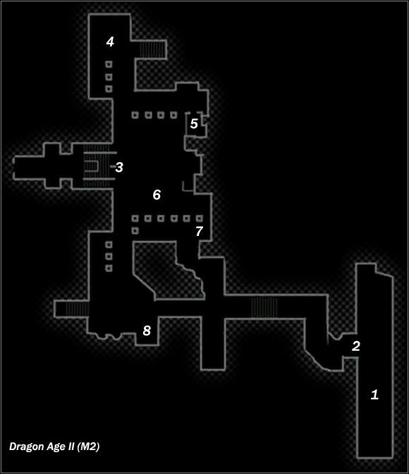 Legend - Map M1 Blightlands; Map M2 Gallows Courtyard | Maps - Maps - Dragon Age II Game Guide