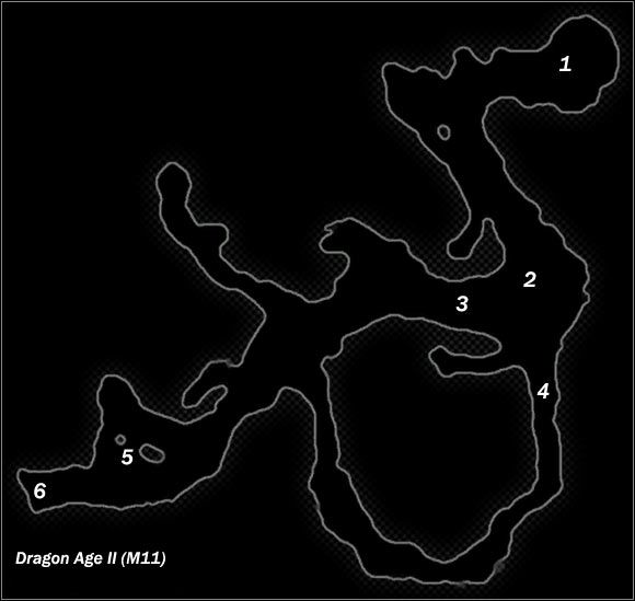 Legend - Map M11 Sundermount - Ambush site; Map M12 Lowtown (daytime) | Maps - Maps - Dragon Age II Game Guide