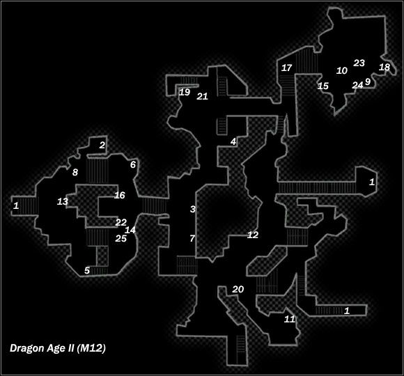 Legend - Map M11 Sundermount - Ambush site; Map M12 Lowtown (daytime) | Maps - Maps - Dragon Age II Game Guide
