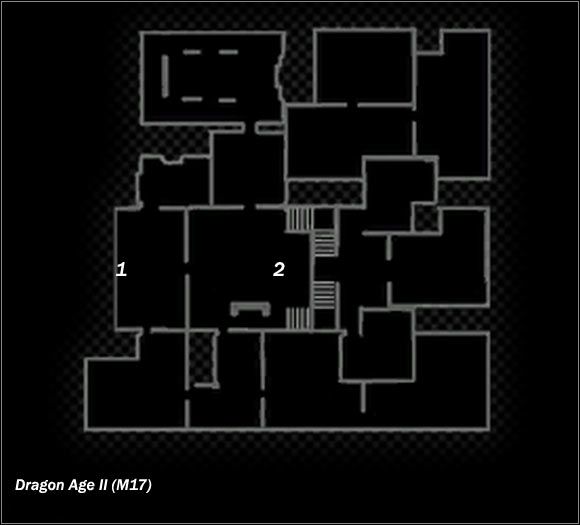 Legend - Map M17 Barracks; Map M18 Danarius/Fenris estate | Maps - Maps - Dragon Age II Game Guide