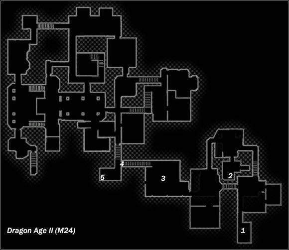 Legend - Map M23 Darktown; Map M24 Amell estate basement | Maps - Maps - Dragon Age II Game Guide