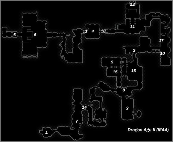 Legend - Map M43 Sanctuary; Map M44 Deep Roads | Maps - Maps - Dragon Age II Game Guide
