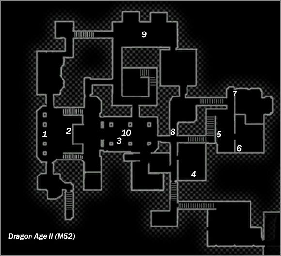 Legend - Map M51 Decrepit Alley; Map M52 DuPuis Estate | Maps - Maps - Dragon Age II Game Guide