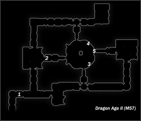 Legend - Map M57 Abandoned Thaig; Map M58 Rotting Cave and Dank Cave | Maps - Maps - Dragon Age II Game Guide