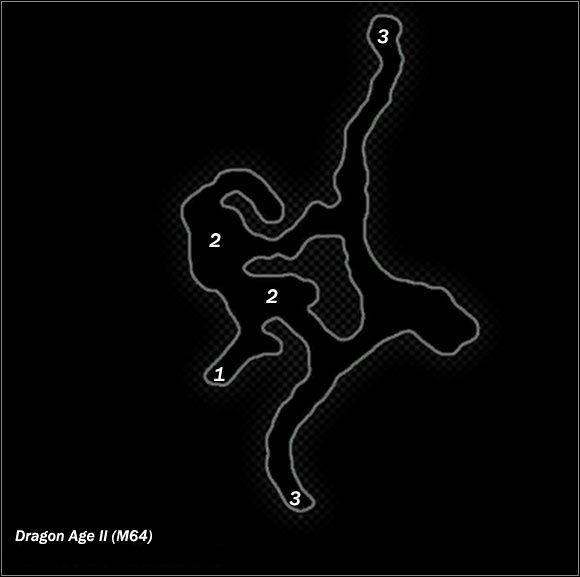 Legend - Map M63 Smugglers Cut; Map M64 Outside the Smugglers Cut | Maps - Maps - Dragon Age II Game Guide