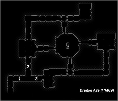 Legend - Map M69 Bone Pit Mines (Cavern of Dead); Map M70 Ser Varnells hideout | Maps - Maps - Dragon Age II Game Guide