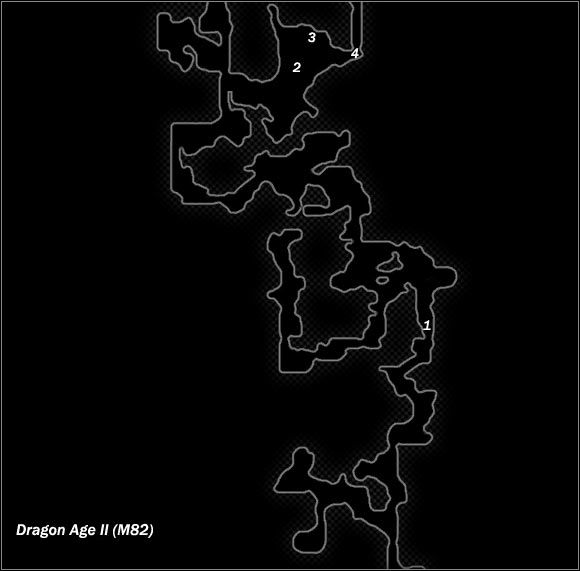 Legend - Map M81 Drakestone mine; Map M82 Mountain cave | Maps - Maps - Dragon Age II Game Guide