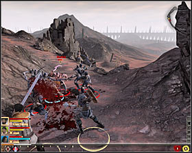 Soon enough a new cutscene will start, showing two characters defending from darkspawns - Aveline Vallen and her husband, sir Wesley #1 - The Destruction of Lothering - p. 1 - Prologue - Dragon Age II Game Guide