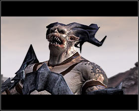 You can no follow the path leading onto the nearby hill #1 (M1, 5) - The Destruction of Lothering - p. 1 - Prologue - Dragon Age II Game Guide