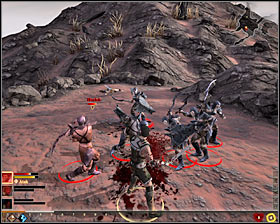 Dont try to save on potions during the fight, use them whenever the health of any character reaches a critical point - The Destruction of Lothering - p. 2 - Prologue - Dragon Age II Game Guide