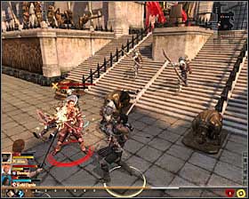 Captain Ewald and his men will accompany you in this fight, which will be a large convenience - The Destruction of Lothering - p. 2 - Prologue - Dragon Age II Game Guide