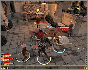 If youve chosen one of the options which included fighting, you have to remember that apart from the merchants guards you will also have to fight mercenaries #1 - The Destruction of Lothering - p. 3 - Prologue - Dragon Age II Game Guide