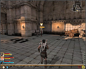 Meeran resides at the central part of [Kirkwall - The Gallows] #1 (M2, 7) - The Destruction of Lothering - p. 3 - Prologue - Dragon Age II Game Guide