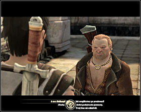 The main hero will soon get robbed #1, but Bartrands brother - Varric - will come to his rescue #2 (M3, 5) - The Destruction of Lothering - p. 3 - Prologue - Dragon Age II Game Guide