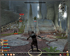 After eliminating all the enemies, look around the area in search of any valuable items and use the passage (M28, 7) leading to [Wounded Coast - Tal Vashoth Caverns] #1 (M39, 1) - Blackpowder Promise - Act I - Dragon Age II Game Guide