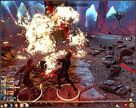 Once the boss ends his charges attack, get out of the cover and start attacking him in a scattered formation #1 - The Deep Roads Expedition - p. 4 - Act I - Dragon Age II Game Guide