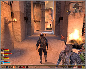 After the battle you will have a short conversation with the Grey Warden, who will thank you for help - Demands of the Qun - p. 2 - Act II - Dragon Age II Game Guide