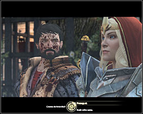 After the fight you will watch a spectacular cutscene and meet Meredith for the first time #1 (M4, 14) - Demands of the Qun - p. 2 - Act II - Dragon Age II Game Guide