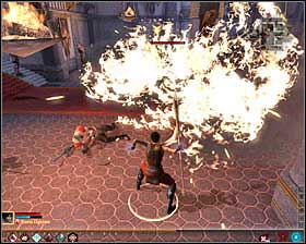 The fight is easiest with a mage or a rogue preferring ranged attacks - Demands of the Qun - p. 4 - Act II - Dragon Age II Game Guide