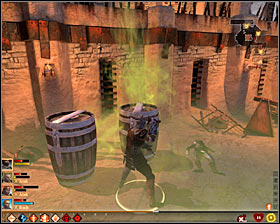 As you attack the Mercenaries, pay a bigger that normal attention to the health bars of your party members - Blackpowder Courtesy - p. 2 - Act II - Dragon Age II Game Guide