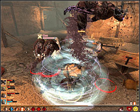 As you advance to the last part of the battle, immediately start attacking Quentin, now without the protective barrier around him #1 - All That Remains - p. 3 - Act II - Dragon Age II Game Guide