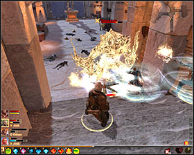 As you exterminate the Shades, look out for the Pride Demon attacks, especially for his charges and light beams #1 - The Last Straw - p. 6 - Act III - Dragon Age II Game Guide