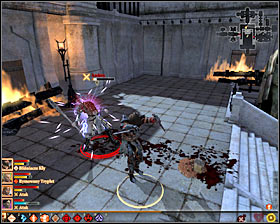 If someone from your party refused to follow the main hero, he will appear and youll have to defeat him in a fight - The Last Straw - p. 7 - Act III - Dragon Age II Game Guide