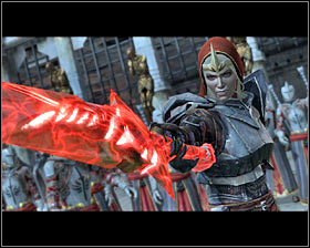 Once you get there (M33, 16), Meredith will start acting strange and wont want to believe your good intentions #1 - The Last Straw - p. 9 - Act III - Dragon Age II Game Guide