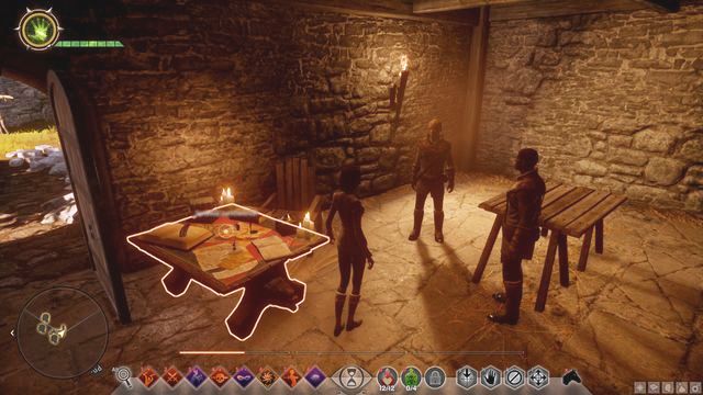 Morris near the order table in Skyhold - Dragon Age Inquisition: Tough Love - The Inner Circle (companion quests) - Dragon Age: Inquisition Game Guide & Walkthrough