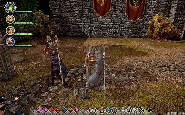 Interact with the knobs to raise the flags that you choose - Dragon Age Inquisition: Champions of the Just (siding with templars) - Main storyline quests (The Path of the Inquisitor) - Dragon Age: Inquisition Game Guide & Walkthrough