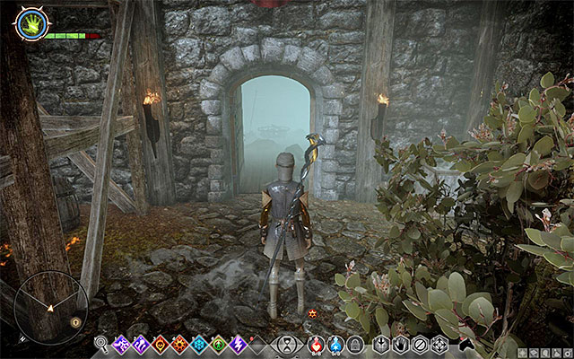 You now need to follow the linear path to a lever - Dragon Age Inquisition: Champions of the Just (siding with templars) - Main storyline quests (The Path of the Inquisitor) - Dragon Age: Inquisition Game Guide & Walkthrough