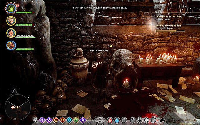 The place where you find the key - Dragon Age Inquisition: Champions of the Just (siding with templars) - Main storyline quests (The Path of the Inquisitor) - Dragon Age: Inquisition Game Guide & Walkthrough
