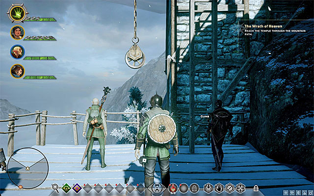 The point at which you start, after you pick the mountain pass - Dragon Age Inquisition: The Wrath of Heaven - Main storyline quests (The Path of the Inquisitor) - Dragon Age: Inquisition Game Guide & Walkthrough