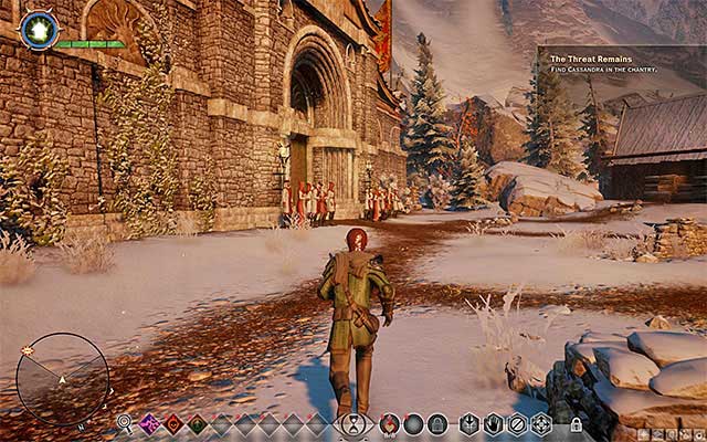 You need to reach the temple and go to the war room - Dragon Age Inquisition: The Threat Remains - Main storyline quests (The Path of the Inquisitor) - Dragon Age: Inquisition Game Guide & Walkthrough