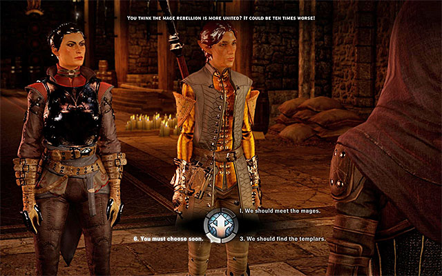 You can listen to the counselors, but you do not need to follow their suggestions - Dragon Age Inquisition: The Threat Remains - Main storyline quests (The Path of the Inquisitor) - Dragon Age: Inquisition Game Guide & Walkthrough