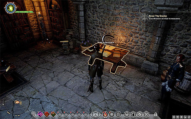 The research table - Dragon Age Inquisition: Know Thy Enemy - Side quests - Haven - Dragon Age: Inquisition Game Guide & Walkthrough