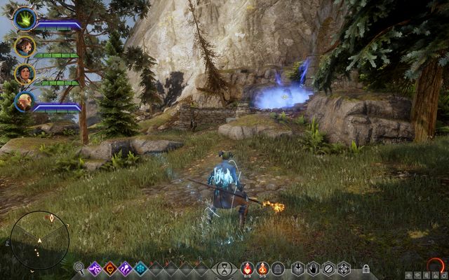 Mihris fighting a shade in front of the cave - Dragon Age Inquisition: Measuring the Veil - The Inner Circle (companion quests) - Dragon Age: Inquisition Game Guide & Walkthrough